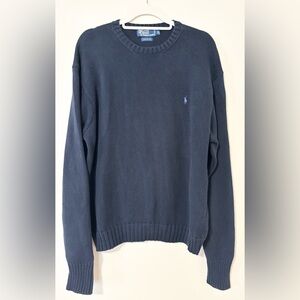 Polo Ralph Lauren Vintage Navy Blue 100% Cotton Sweater